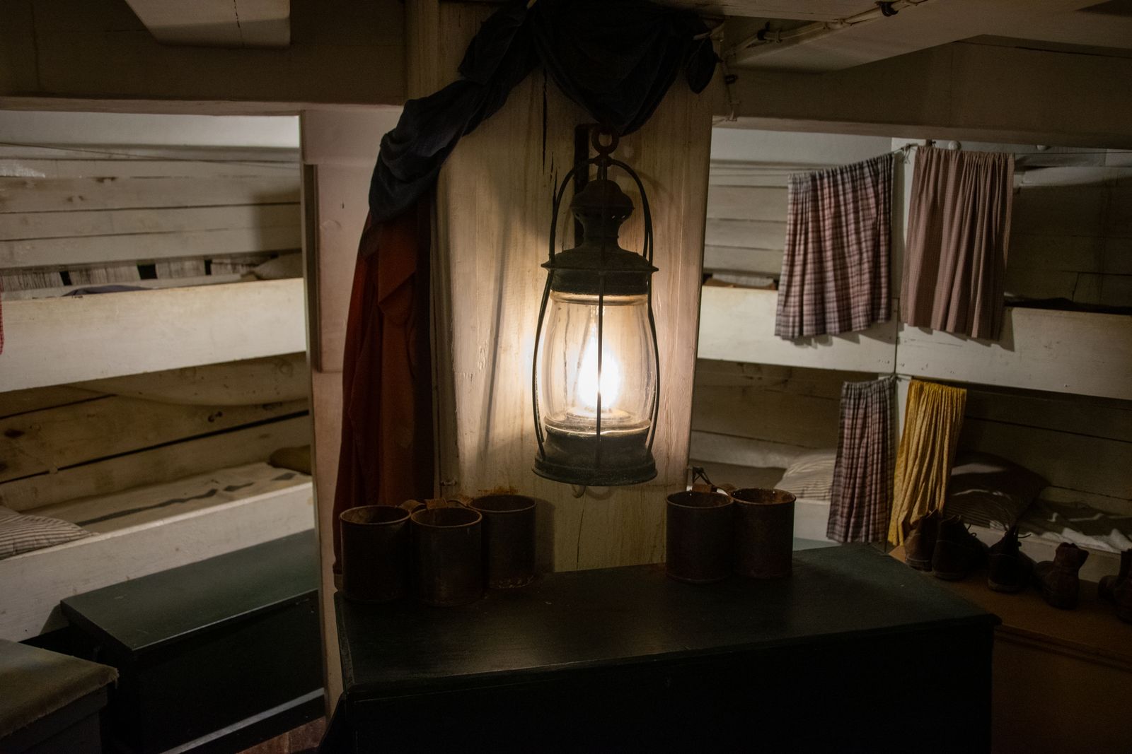 The bunk loft, lamp left on
